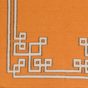 Surya Alameda 2'6" X 8' Handmade Wool Rug - Elegant Global Design, Durable, Spot Clean, One Year Warranty Orange Wool Amd1016-23