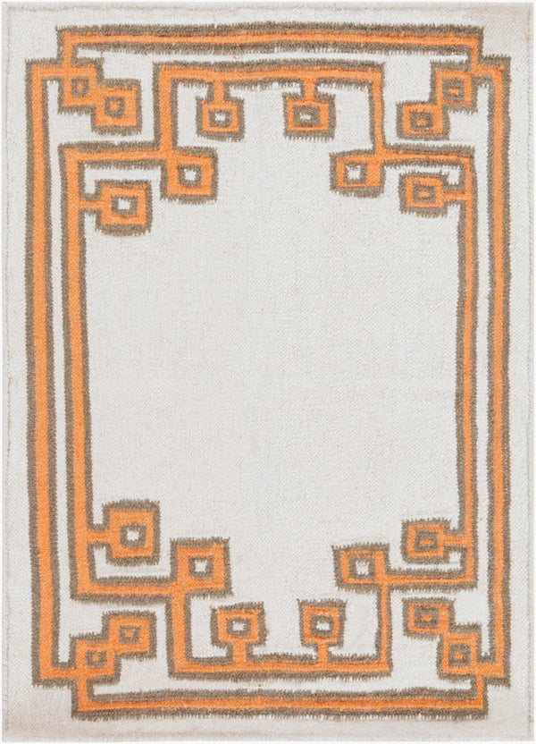 Surya Alameda 2'6" X 8' Handmade Wool Rug - Elegant Global Design, Durable, Spot Clean, One Year Warranty Orange Wool Amd1018-23