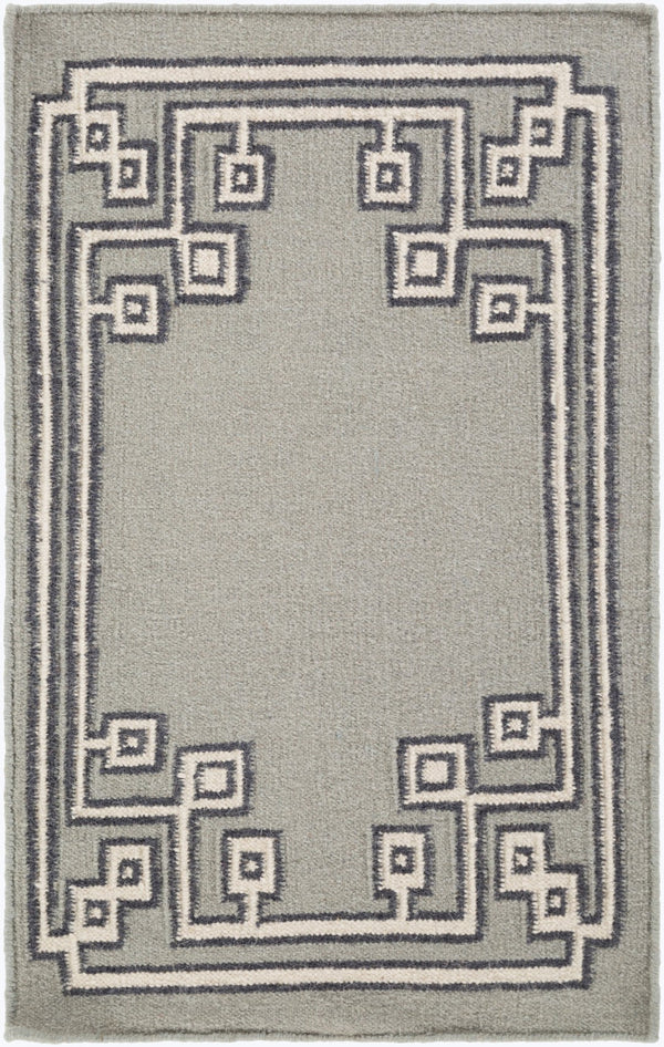 Surya Alameda 2'6" X 8' Handmade Wool Rug - Elegant Global Design, Durable, Spot Clean, One Year Warranty Gray Wool Amd1019-23