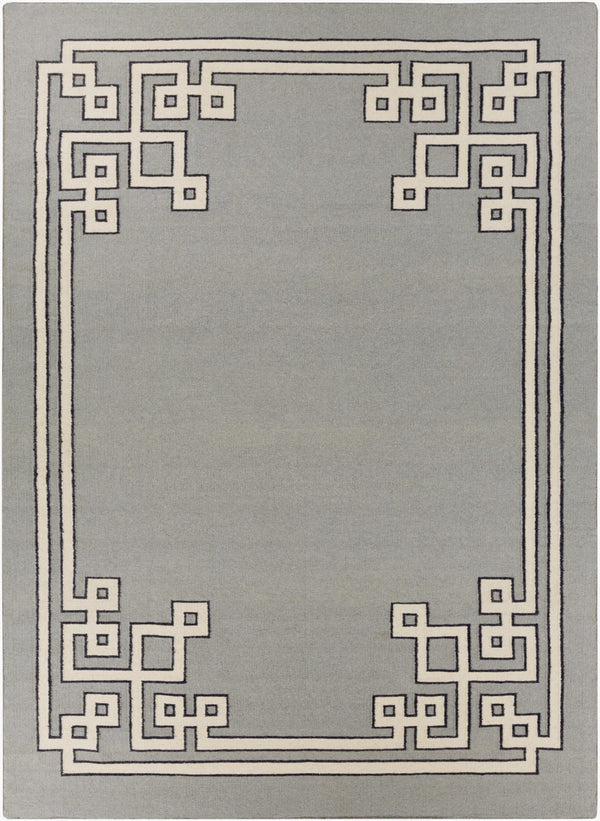 Surya Alameda 2'6" X 8' Handmade Wool Rug - Elegant Global Design, Durable, Spot Clean, One Year Warranty Gray Wool Amd1019-811
