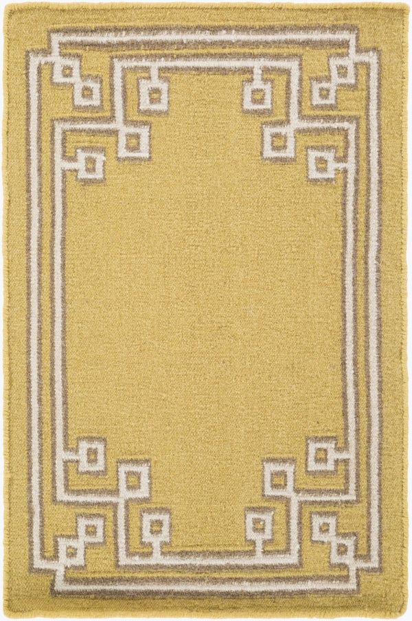 Surya Alameda 2'6" X 8' Handmade Wool Rug - Elegant Global Design, Durable, Spot Clean, One Year Warranty Tan Wool Amd1021-23