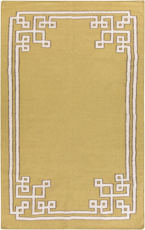 Surya Alameda 2'6" X 8' Handmade Wool Rug - Elegant Global Design, Durable, Spot Clean, One Year Warranty Tan Wool Amd1021-3353
