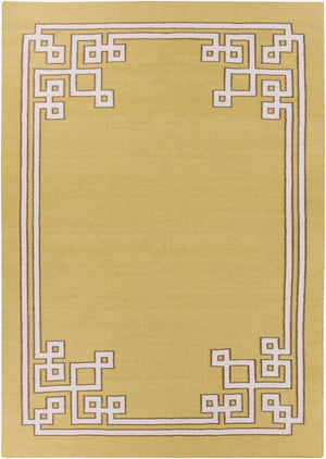 Surya Alameda 2'6" X 8' Handmade Wool Rug - Elegant Global Design, Durable, Spot Clean, One Year Warranty Tan Wool Amd1021-811