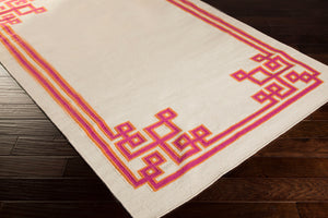 Surya Alameda 2'6" X 8' Handmade Wool Rug - Elegant Global Design, Durable, Spot Clean, One Year Warranty Medium Purple Wool Amd1022-3353