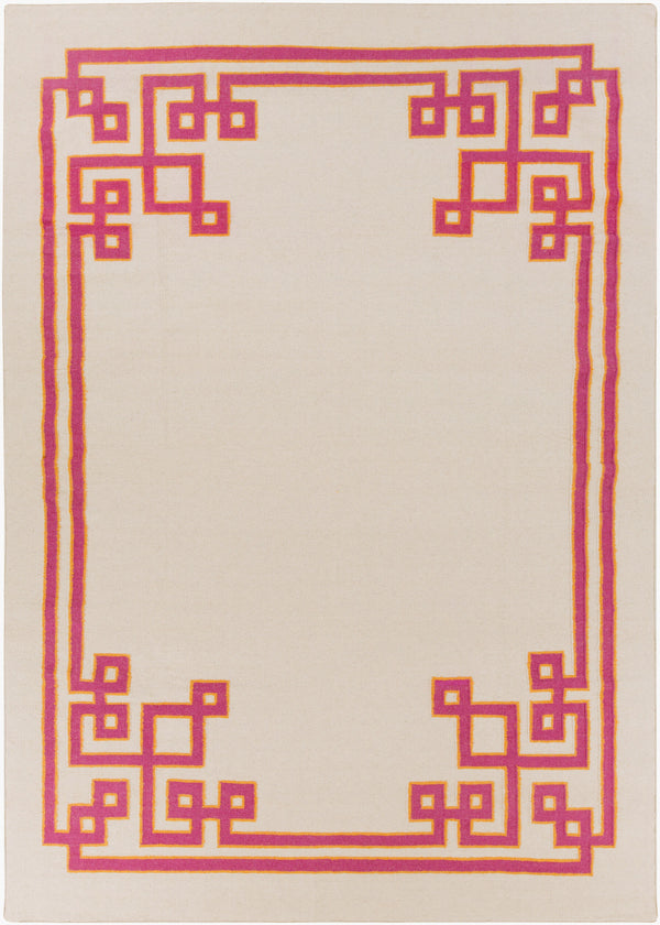 Surya Alameda 2'6" X 8' Handmade Wool Rug - Elegant Global Design, Durable, Spot Clean, One Year Warranty Medium Purple Wool Amd1022-811