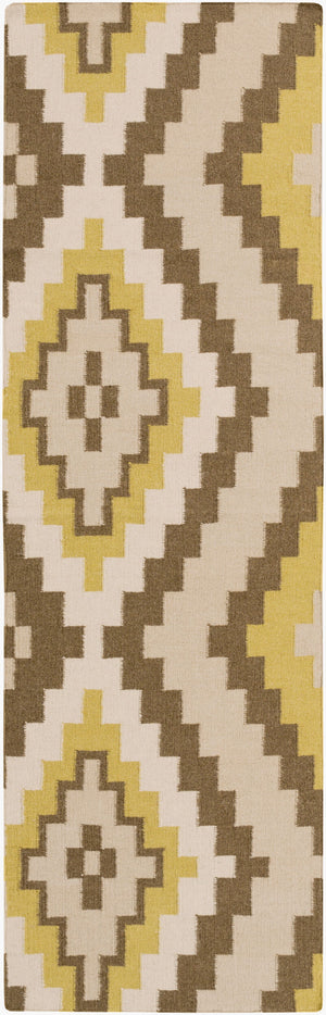 Surya Alameda 2'6" X 8' Handmade Wool Rug - Elegant Global Design, Durable, Spot Clean, One Year Warranty Olive Wool Amd1049-268