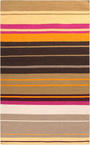 Surya Alameda 2'6" X 8' Handmade Wool Rug - Elegant Global Design, Durable, Spot Clean, One Year Warranty Dark Brown Wool Amd1051-3353