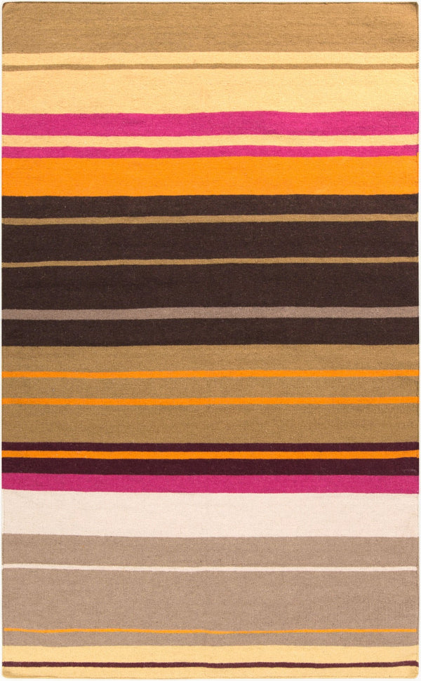Surya Alameda 2'6" X 8' Handmade Wool Rug - Elegant Global Design, Durable, Spot Clean, One Year Warranty Dark Brown Wool Amd1051-3353
