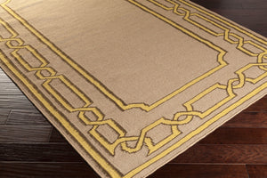 Surya Alameda 2'6" X 8' Handmade Wool Rug - Elegant Global Design, Durable, Spot Clean, One Year Warranty Taupe Wool Amd1058-23