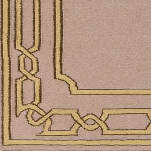 Surya Alameda 2'6" X 8' Handmade Wool Rug - Elegant Global Design, Durable, Spot Clean, One Year Warranty Taupe Wool Amd1058-23