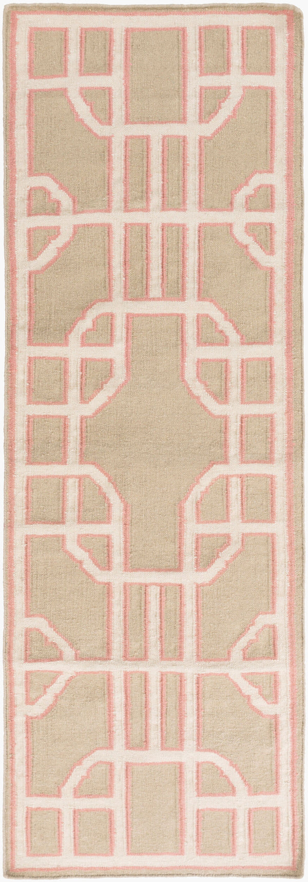 Surya Alameda 2'6" X 8' Handmade Wool Rug - Elegant Global Design, Durable, Spot Clean, One Year Warranty Mustard Wool Amd1068-268