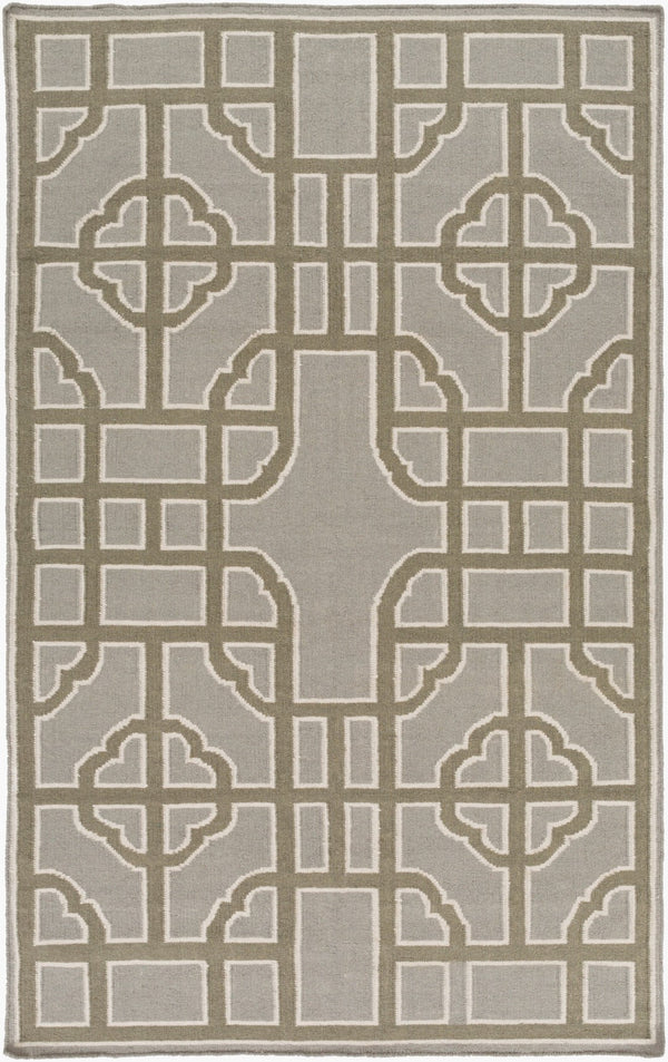 Surya Alameda 2'6" X 8' Handmade Wool Rug - Elegant Global Design, Durable, Spot Clean, One Year Warranty Charcoal Wool Amd1069-23