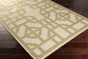 Surya Alameda 2'6" X 8' Handmade Wool Rug - Elegant Global Design, Durable, Spot Clean, One Year Warranty Light Brown Wool Amd1079-268