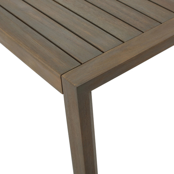 English Elm Christopher Knight Home® - LEAH Acacia 3-Piece Outdoor Chat Set with Water-Resistant Cushions and Slat Paneled Tabletop Beige 40 L x 25.75 W x 18.75 H 60915.00GRY