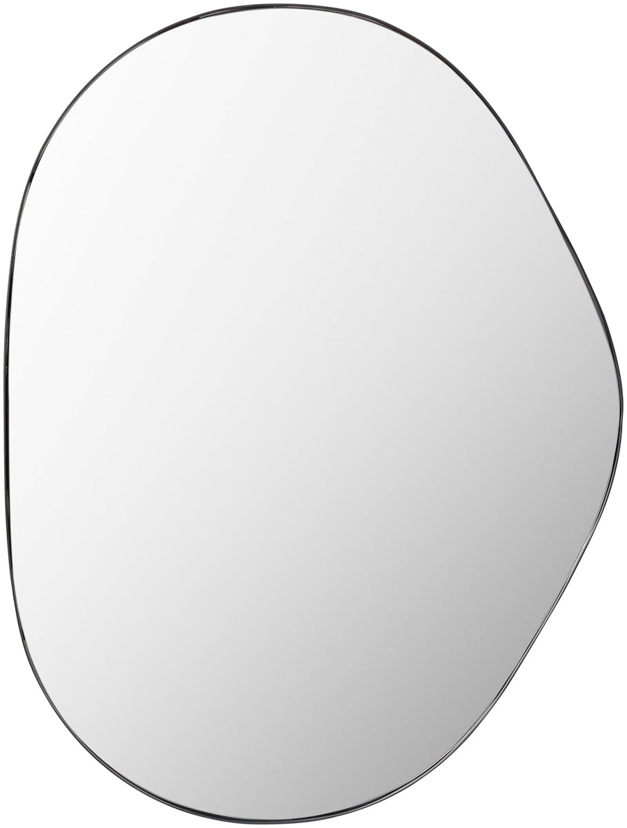 Aamnah AMH-002 40"H x 30"W x 1"D Accent Mirror AMH002-4030  Frame: Black Surya