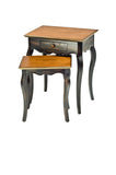 Safavieh Jasper Accent Table Set Tiger Dark Brown/Light Brown AMH4015A