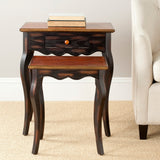 Safavieh Jasper Accent Table Set Tiger Dark Brown/Light Brown AMH4015A