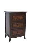 Safavieh Conrad 3 Drawer Side Table Medium Brown/Light Brown AMH4037A