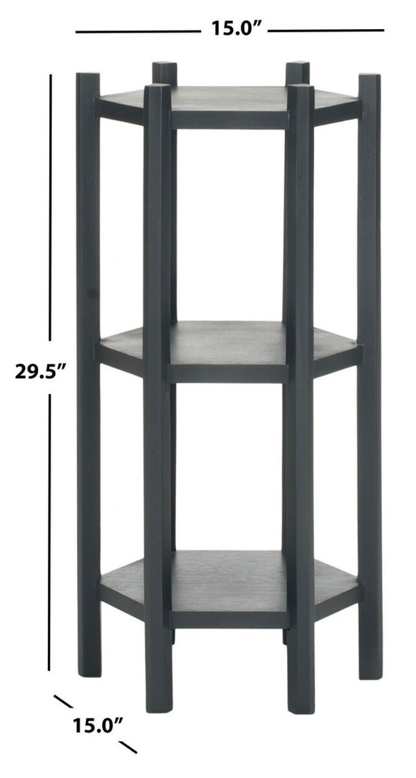 Safavieh Leonie 3 Tier Telephone Table Charcoal Grey AMH4617A