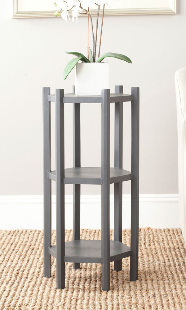 Safavieh Leonie 3 Tier Telephone Table Charcoal Grey AMH4617A