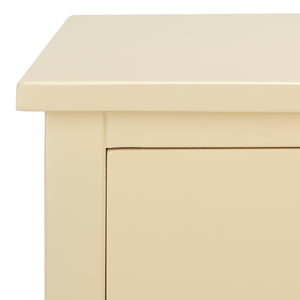 Safavieh Maxine Accent Table With Storage Drawer  XII23 Vanilla Wood AMH6608E