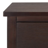 Safavieh Maxine Accent Table With Storage Drawer  XII23 Walnut Wood AMH6608F