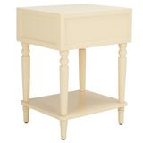 Safavieh Siobhan Accent Table With Storage Drawer XII23 Vanilla Wood AMH6611E