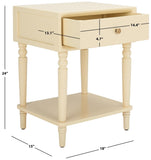 Safavieh Siobhan Accent Table With Storage Drawer XII23 Vanilla Wood AMH6611E