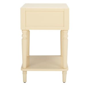 Safavieh Siobhan Accent Table With Storage Drawer XII23 Vanilla Wood AMH6611E