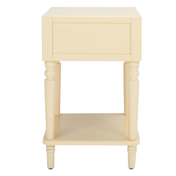 Safavieh Siobhan Accent Table With Storage Drawer XII23 Vanilla Wood AMH6611E