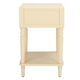 Safavieh Siobhan Accent Table With Storage Drawer XII23 Vanilla Wood AMH6611E