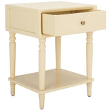 Safavieh Siobhan Accent Table With Storage Drawer XII23 Vanilla Wood AMH6611E