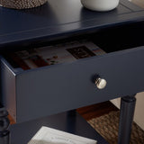 Safavieh Siobhan Accent Table With Storage Drawer XII23 Navy Wood AMH6611G