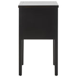 Safavieh Toby Accent Table With Storage Drawers  XII23 Black Wood AMH6625G