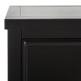 Safavieh Toby Accent Table With Storage Drawers  XII23 Black Wood AMH6625G