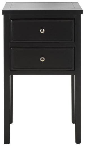 Safavieh Toby Accent Table With Storage Drawers  XII23 Black Wood AMH6625G