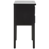 Safavieh Toby Accent Table With Storage Drawers  XII23 Black Wood AMH6625G