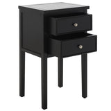 Safavieh Toby Accent Table With Storage Drawers  XII23 Black Wood AMH6625G