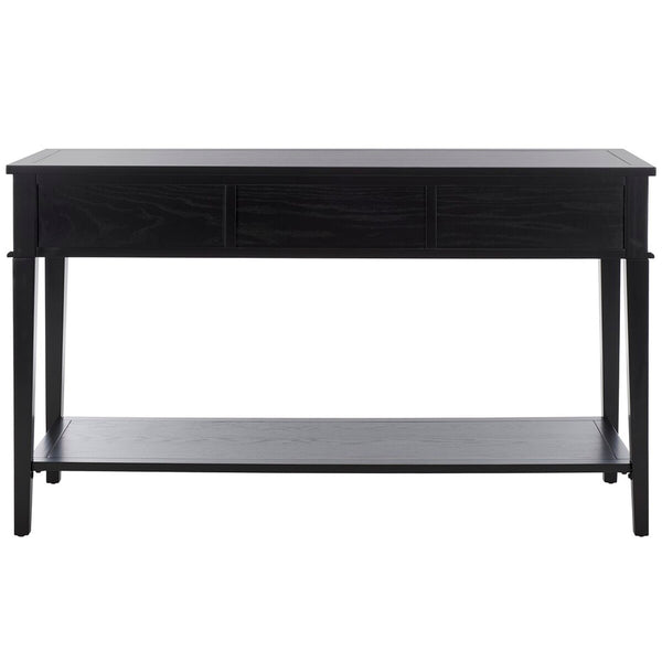 Safavieh Manelin Console With Storage Drawers  Black / Antique Gold AMH6641D