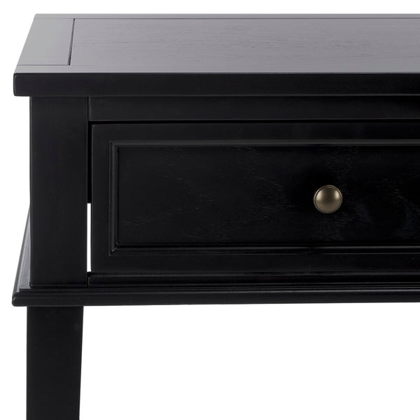 Safavieh Manelin Console With Storage Drawers  Black / Antique Gold AMH6641D