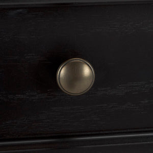 Safavieh Manelin Console With Storage Drawers  Black / Antique Gold AMH6641D