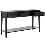 Safavieh Manelin Console With Storage Drawers  Black / Antique Gold AMH6641D