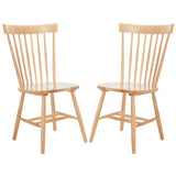 Safavieh Parker Side Chair - Set of 2 XII23 Natural Wood AMH8500F-SET2