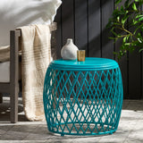 Christopher Knight Home® - Noble House - Alamera Outdoor 19 Inch Diameter Lattice Iron Side Table