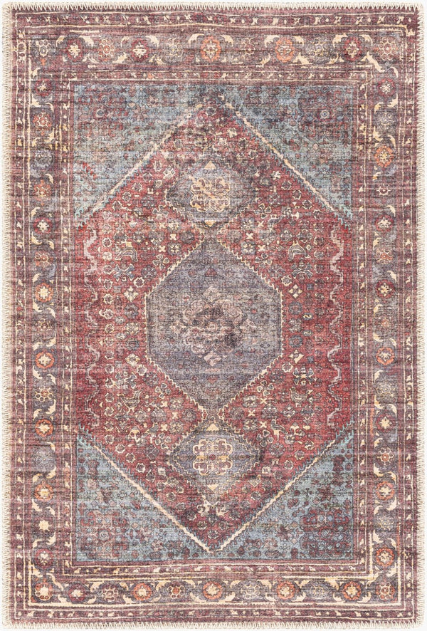 Livabliss Amelie Traditional Chenille Accent Rug Low Pile Woven Entryway Bedroom Floor Mat AML2306-23