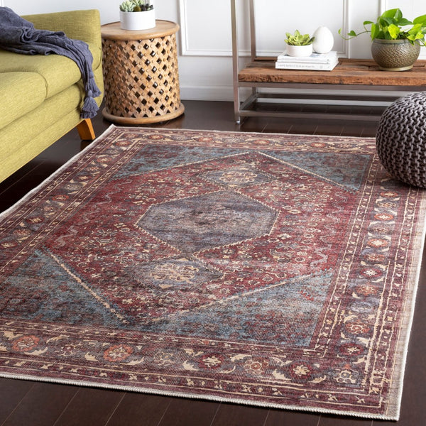 Livabliss Amelie Traditional Chenille Accent Rug Low Pile Woven Entryway Bedroom Floor Mat AML2306-23