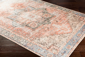 Livabliss Amelie Flatweave Chenille Cotton Rug with Traditional Pattern for Entryways and Hallways Rust, Light Gra 7'10" x 10'2" AML2309-710103