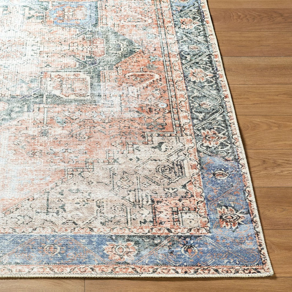 Livabliss Amelie Flatweave Chenille Cotton Rug with Traditional Pattern for Entryways and Hallways Rust, Light Gra 2' x 2'11" AML2309-23