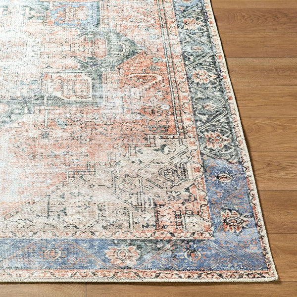 Livabliss Amelie Flatweave Chenille Cotton Rug with Traditional Pattern for Entryways and Hallways Rust, Light Gra 7'10" x 10'2" AML2309-710103