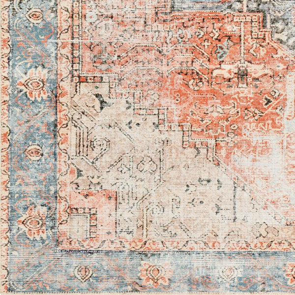 Livabliss Amelie Flatweave Chenille Cotton Rug with Traditional Pattern for Entryways and Hallways Rust, Light Gra 7'10" x 10'2" AML2309-710103